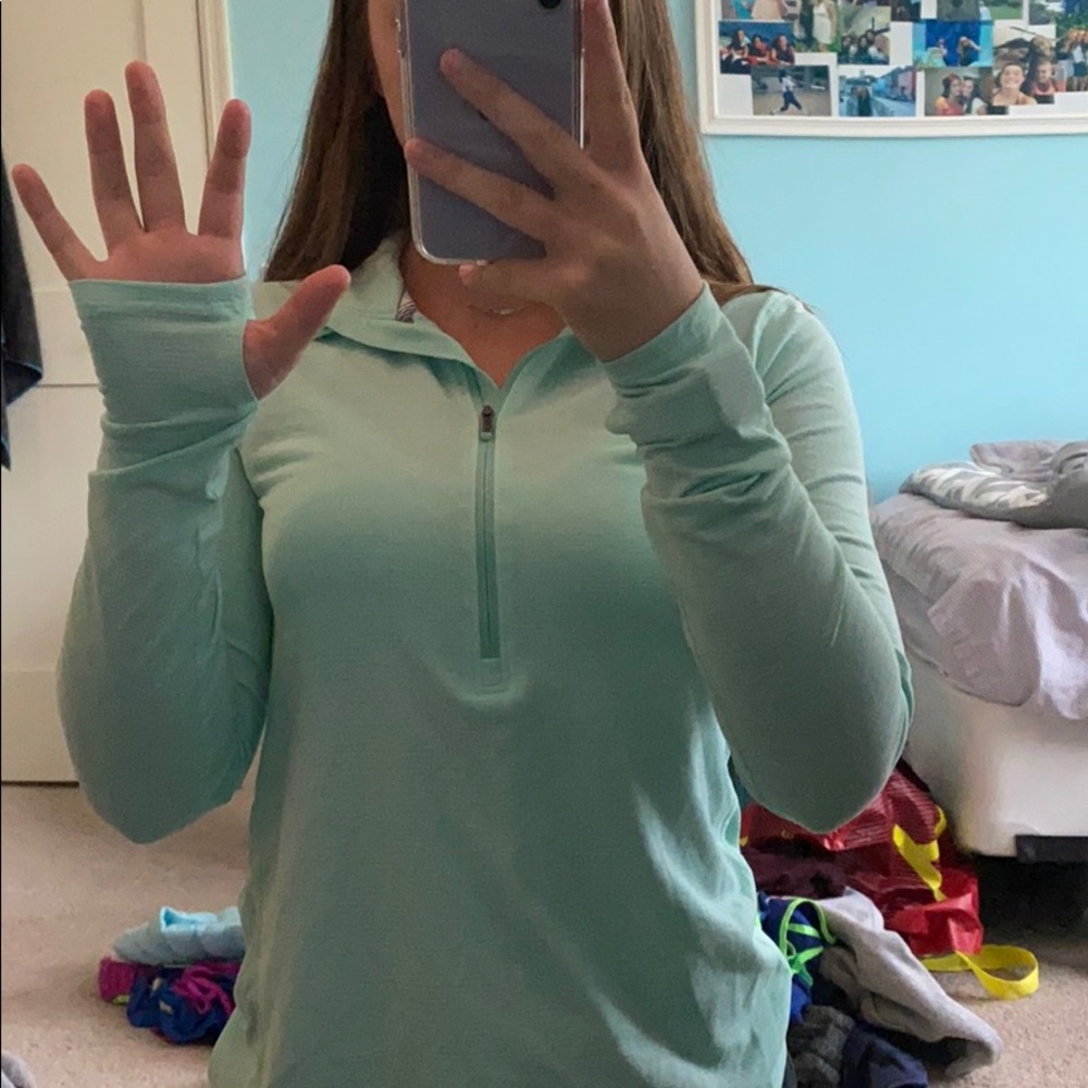 UNDER ARMOUR TEAL QUARTER-ZIP
